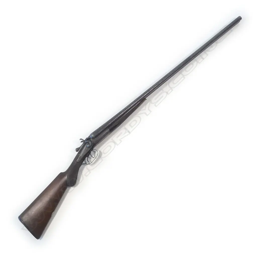 A 20 bore double barrel shotgun by R.B Rodda & Co., in green canvas case. Image 1++