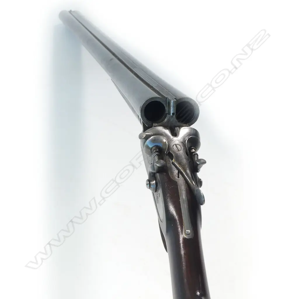 A double barrel open hammer shotgun, by Joseph Bourne & Son, Edinburgh, Image 1++