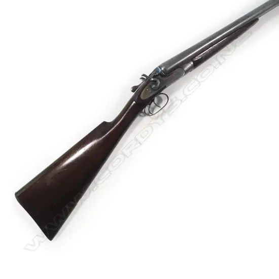 A double barrel open hammer shotgun, by Joseph Bourne & Son, Edinburgh,