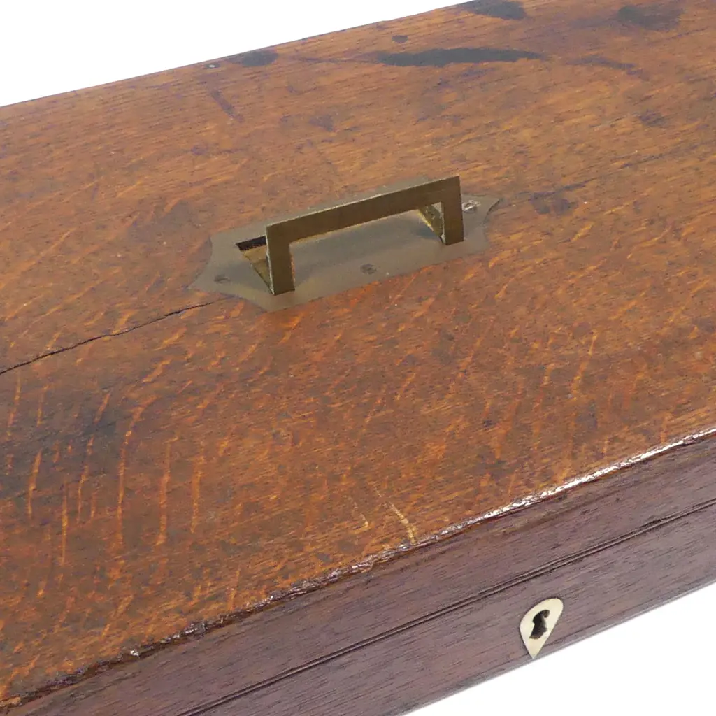 A  mid-19thC .50 cal smoothbore muzzle loading percussion rifle with spare 20 bore shotgun barrel, by Clayton of Lymington. In baize lined fitted oak case with accessories. Image 1++