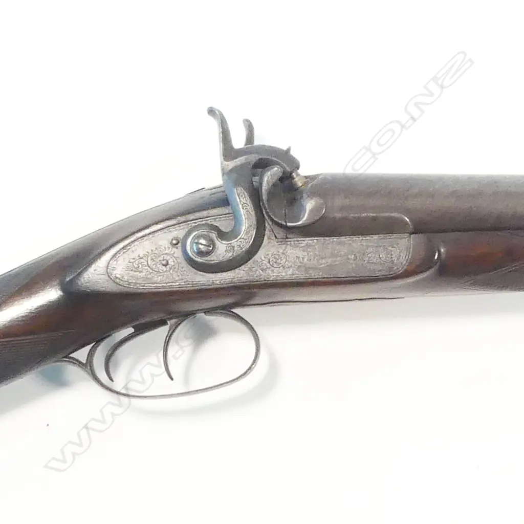 A double barrel muzzle loading shotgun, by  W W Greener ,12 bore, circa 1880, Image 1++