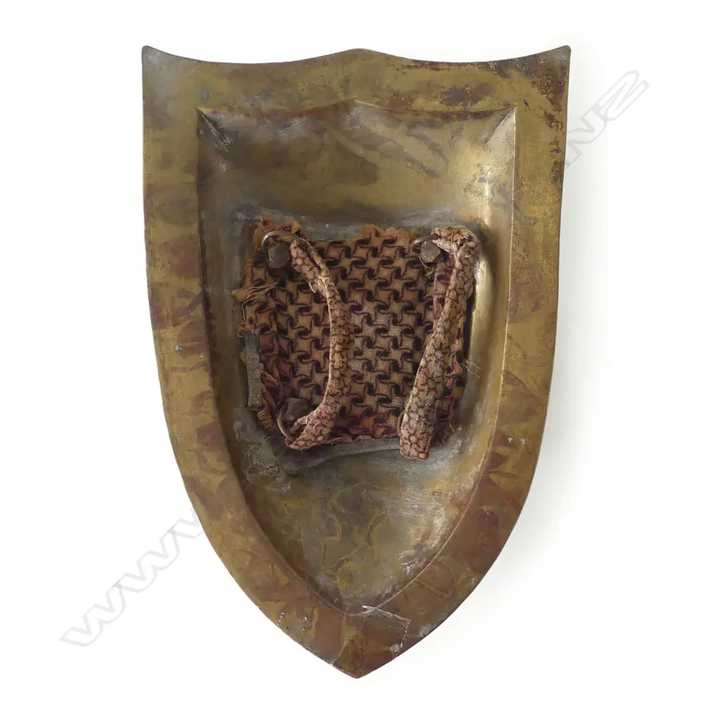 A 19thC Indian brass fist shield, Image 1++