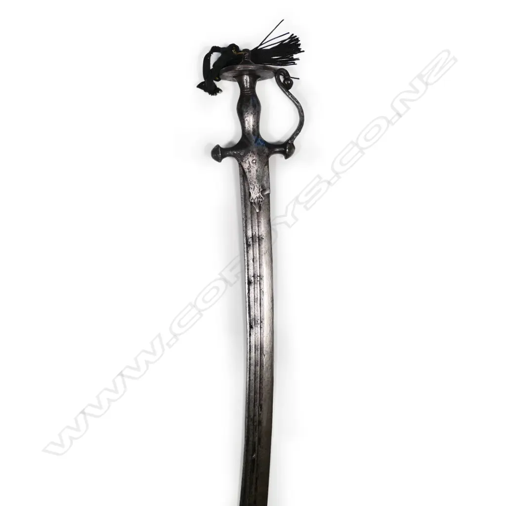 An Indian tulwar, with double fullered, watered blade, 19thC, Image 1++