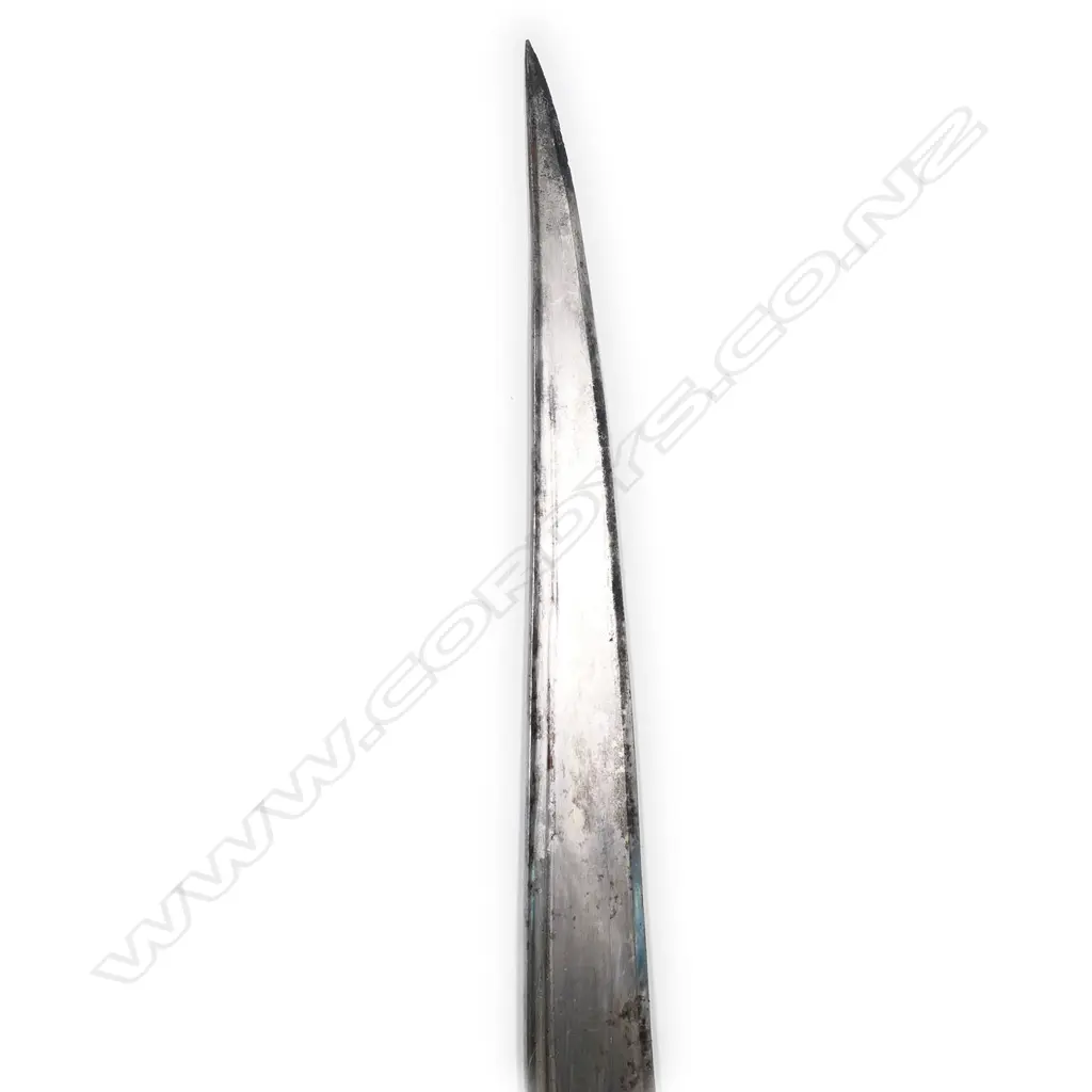 A 19thC Afghan Khyber knife (churra), with single edged, fullered yataghan blade, Image 1++