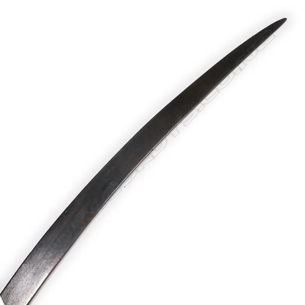 A 19thC Indo-Persian shamshir, the curved steel blade etched with Arabic cartouche, Image 1++