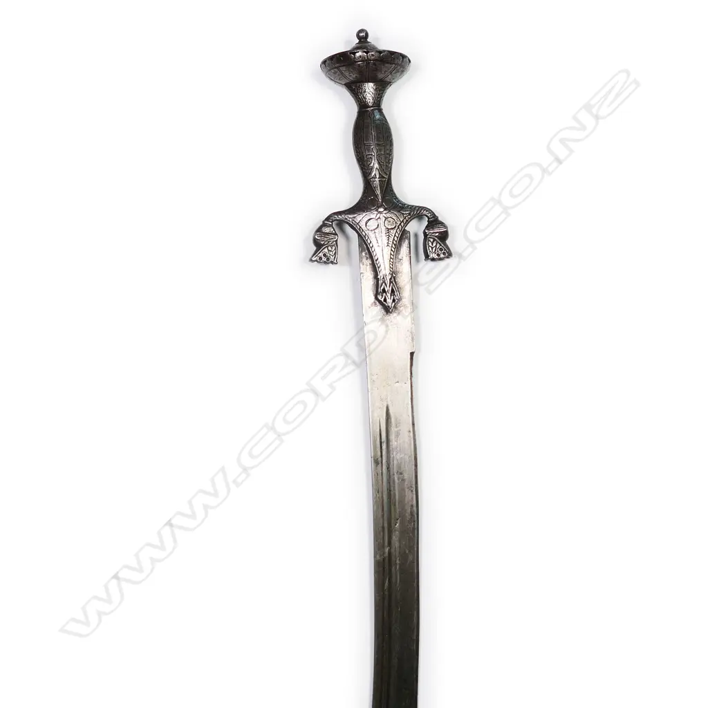 An Indian Palouar, with stout curved blade, single fuller and groove, Image 1++
