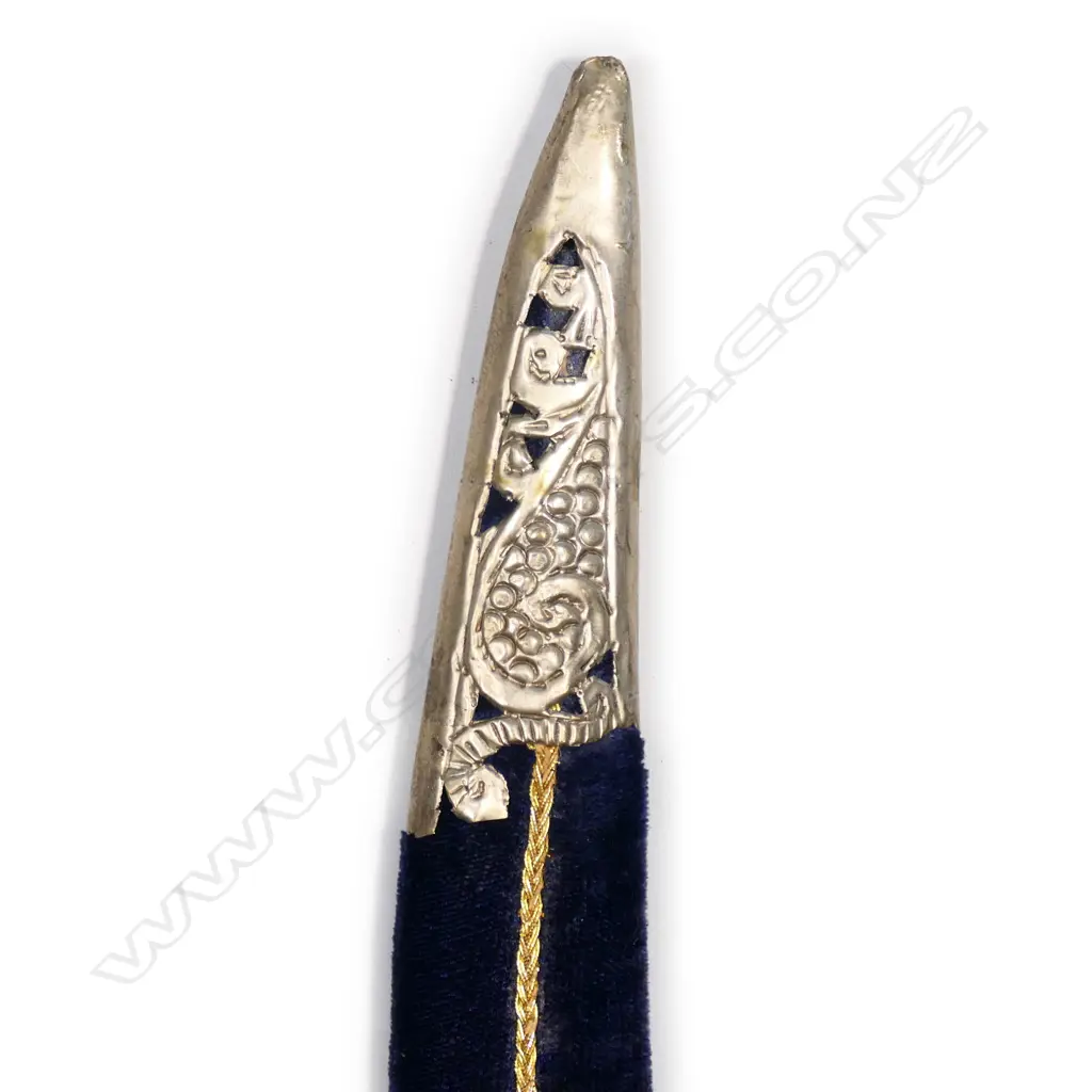 A  late19thC Indian shamshir sword, with gold niello to the hilt and ricasso, Image 1++