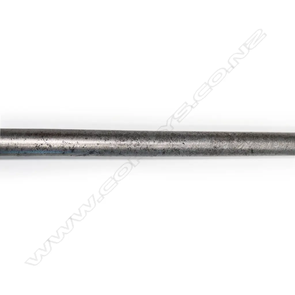 A heavy Indo-Persian battle axe (tabar), the crescent shape blade with inlaid inscriptions, hammer-head poll; Image 1++