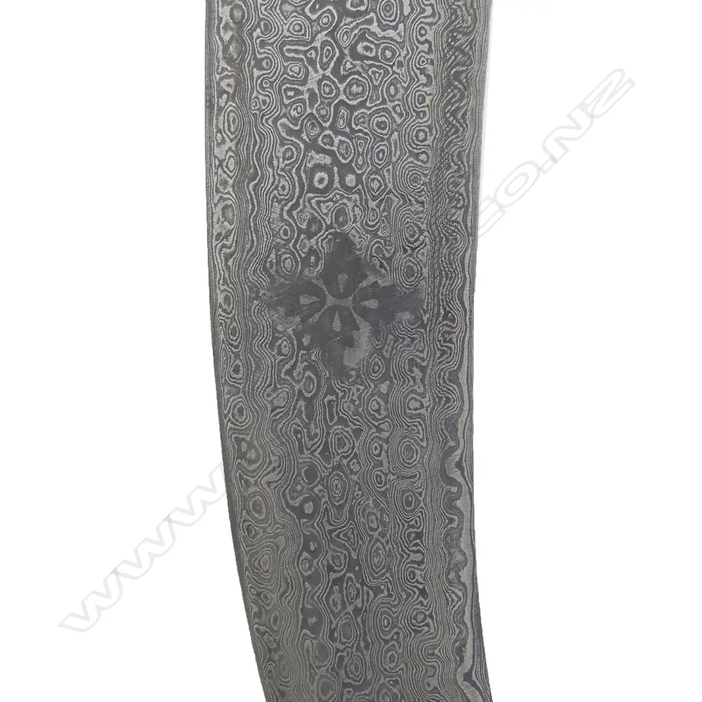 A Persian style dagger with damascene scabbard, guard and horse head pommel, Image 1++