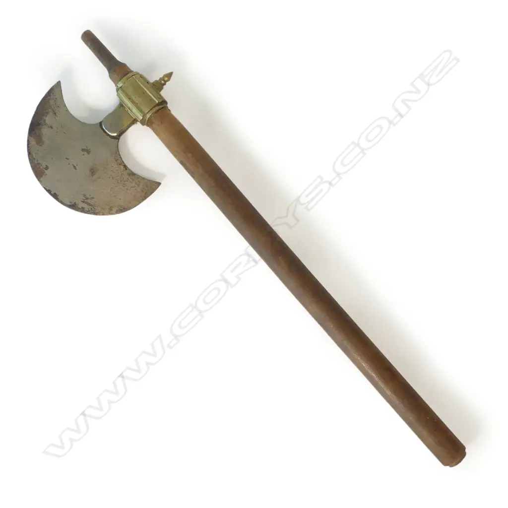 An old Persian style battle axe, with crescent blade. Image 1++