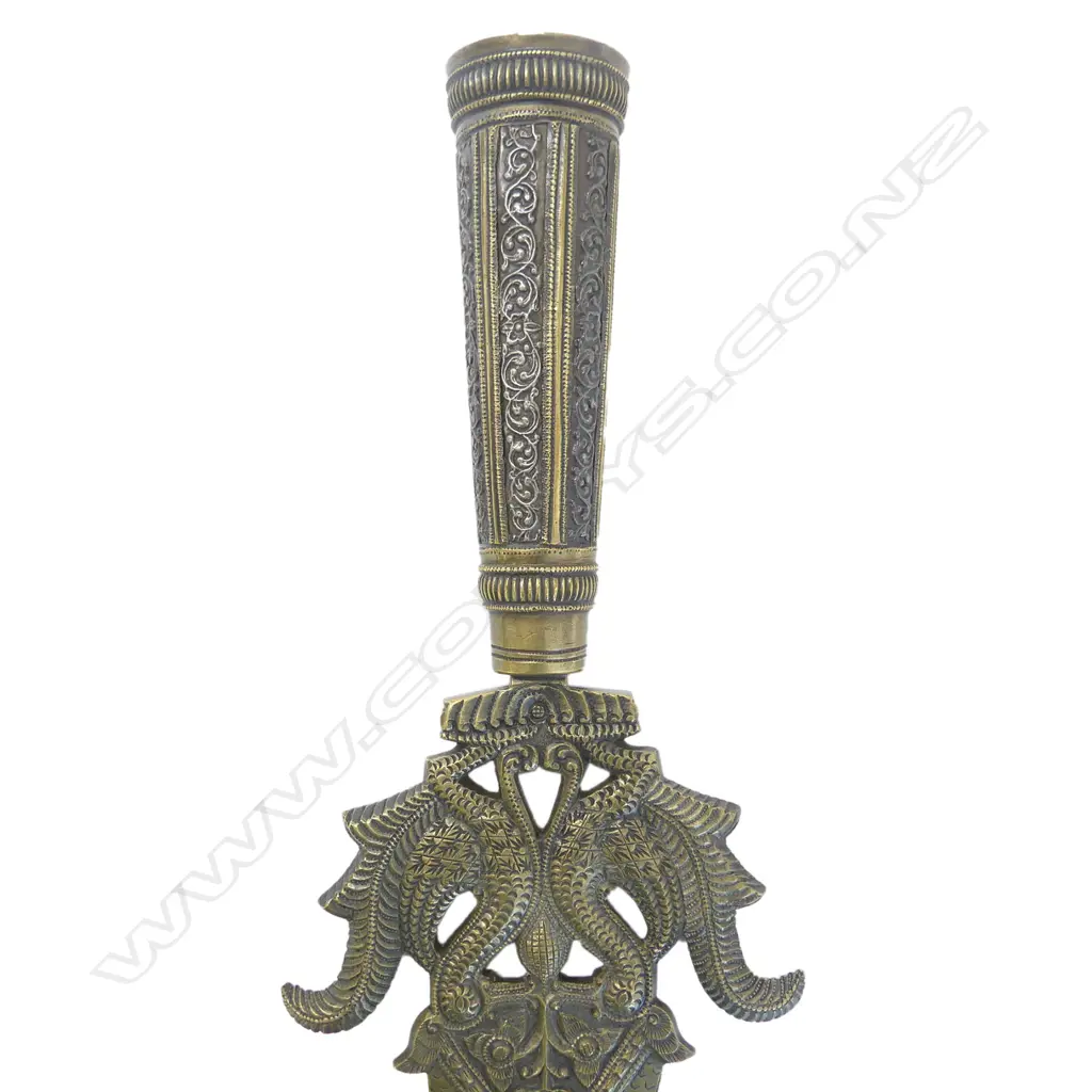 A Ceylonese (Sri Lankan) brass spontoon head, Image 1++