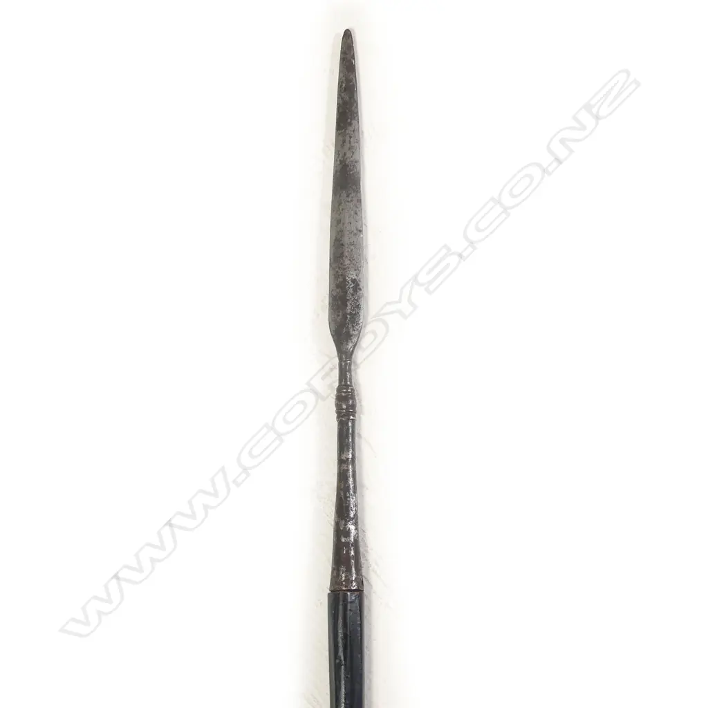 A Burmese (Myanmar) spear, the slender blade of lozenge section, Image 1++