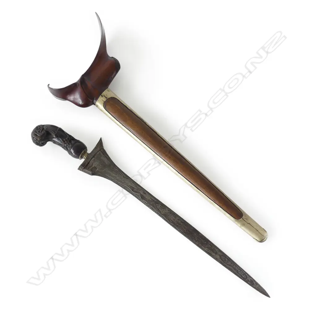A Balinese kris, with etched straight blade, Image 1++