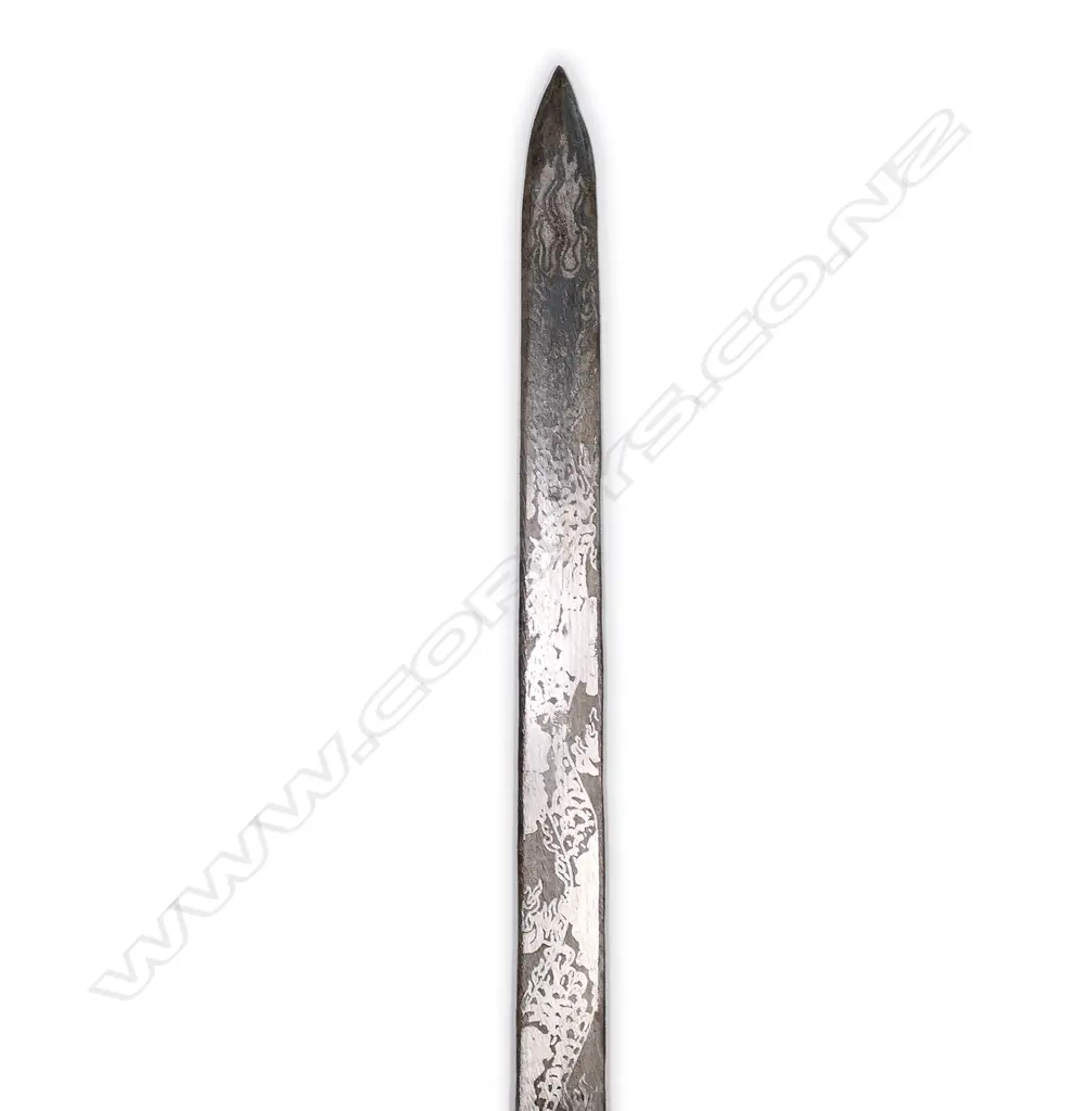 A replica Chinese Ming sword with a straight double edge blade, Image 1++