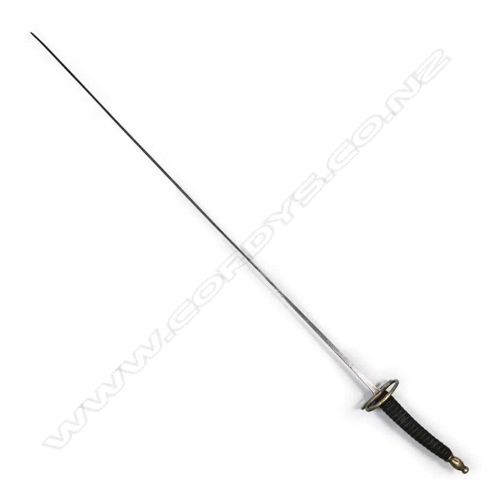 A fencing foil with nickel guard and pommel. Image 1++