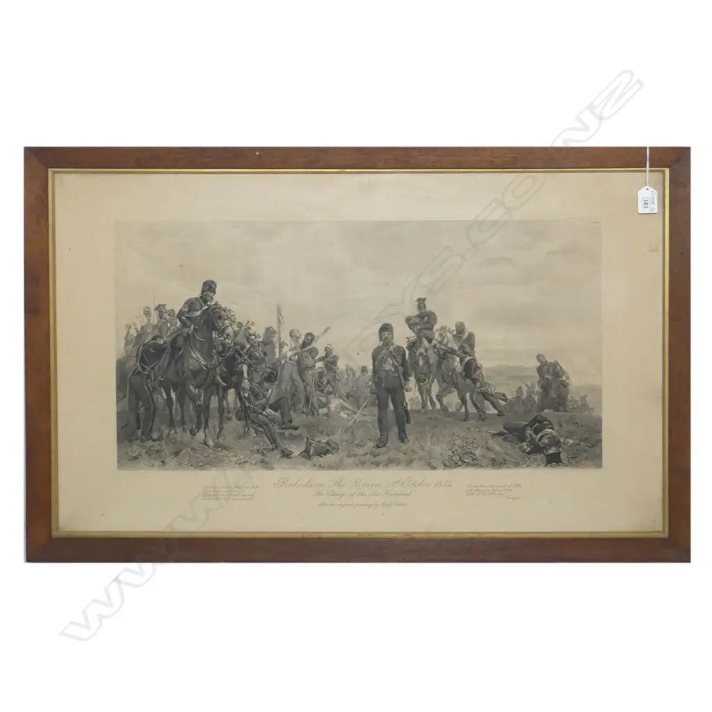 Victorian lithograph 'Balaclava The Return 25th October 1854', Image 1++