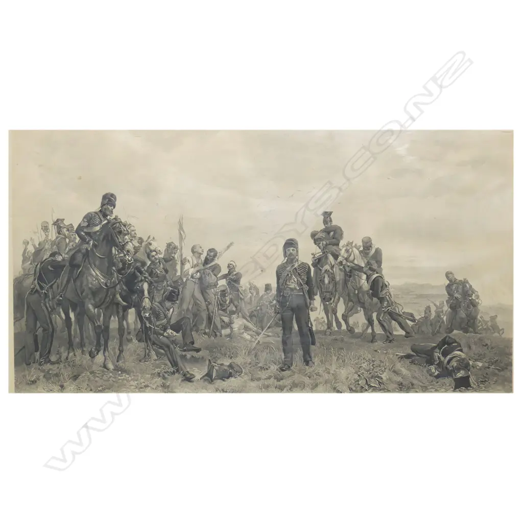 Victorian lithograph 'Balaclava The Return 25th October 1854', Image 1++
