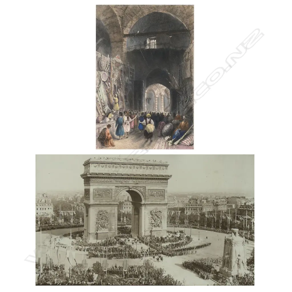 Two antique military themed prints, Image 1++