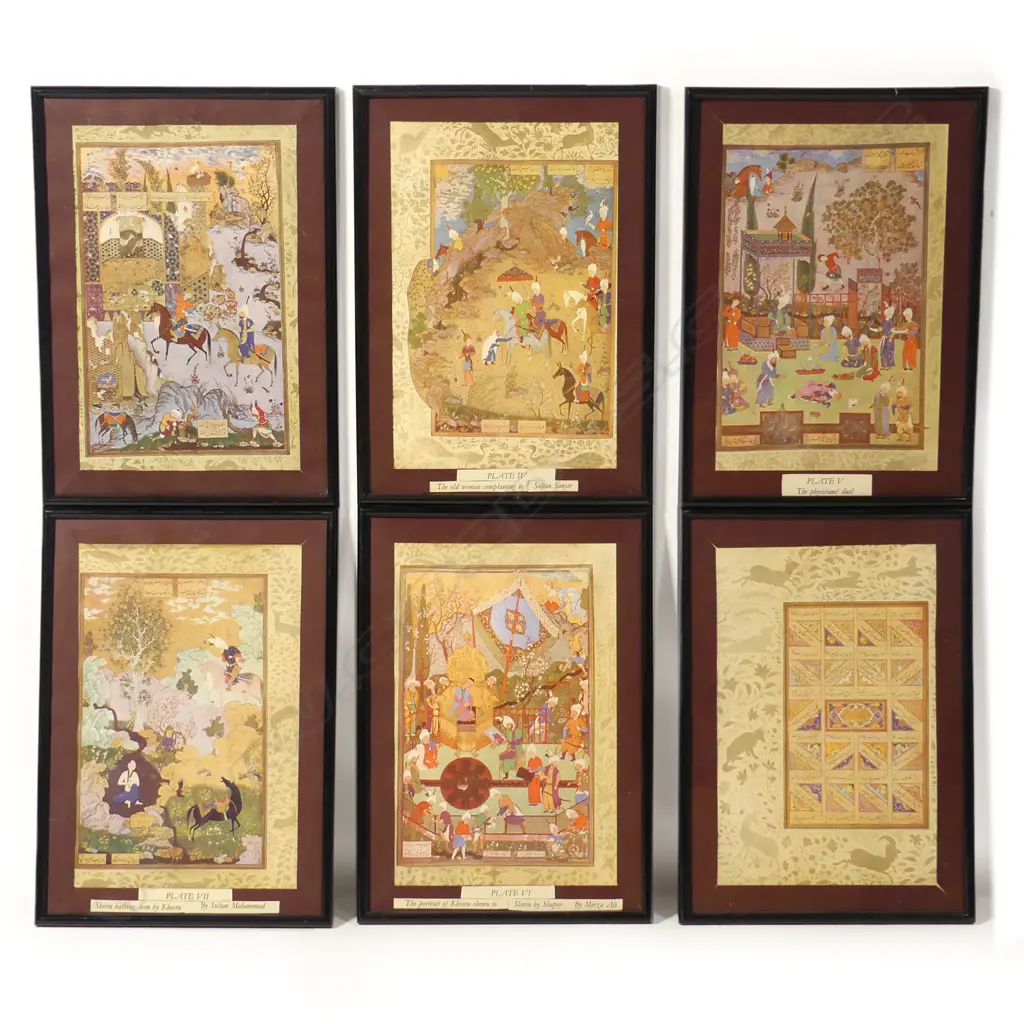 A collection of ten, mainly Islamic, hunting scene prints etc. Image 1++