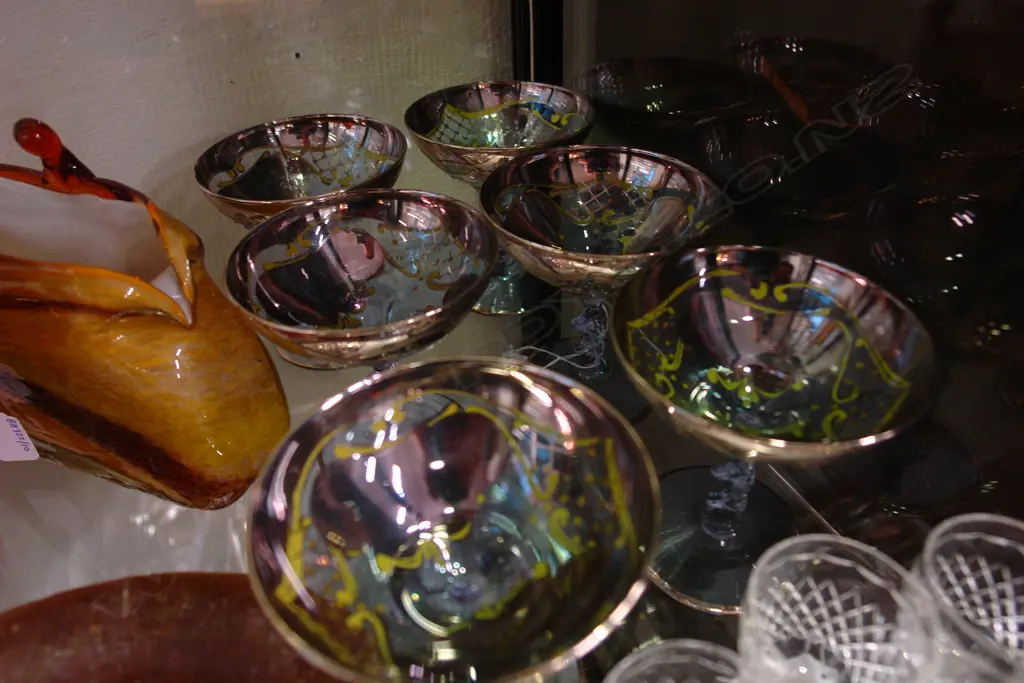 6 MURANO GLASS CHAMPAGNES  Image 1++
