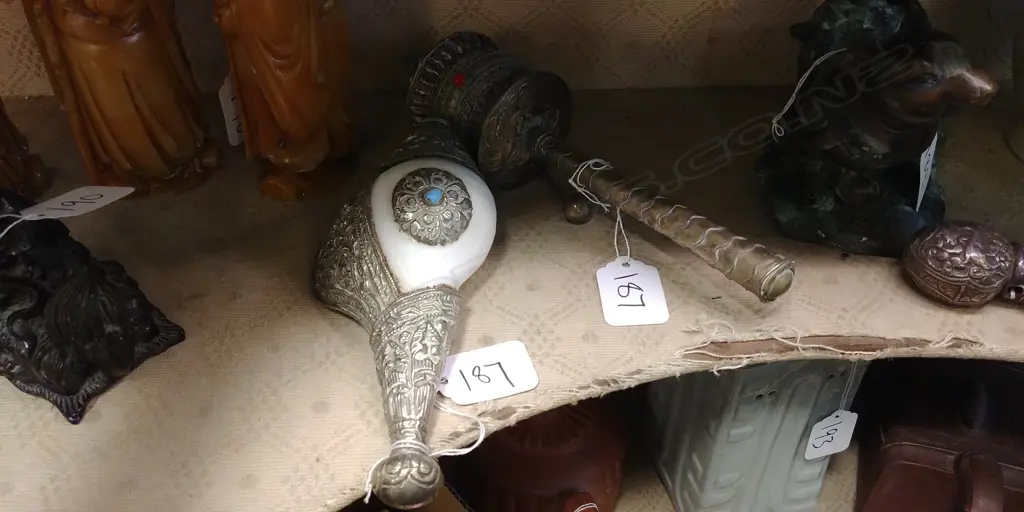 2 TIBETAN PRAYER ITEMS Image 1++
