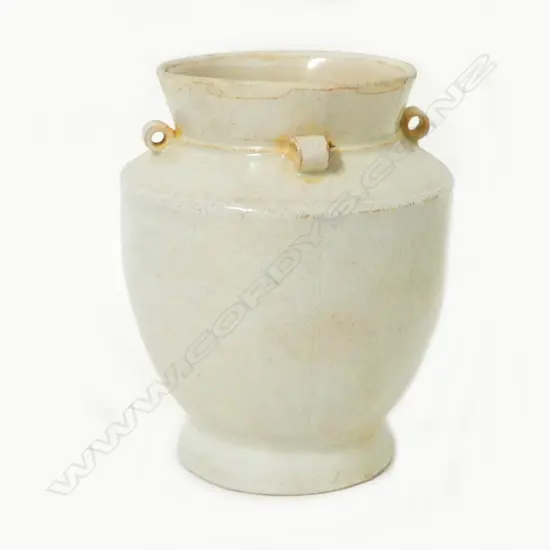 PORCELAIN VASE WITH LUG HANDLES