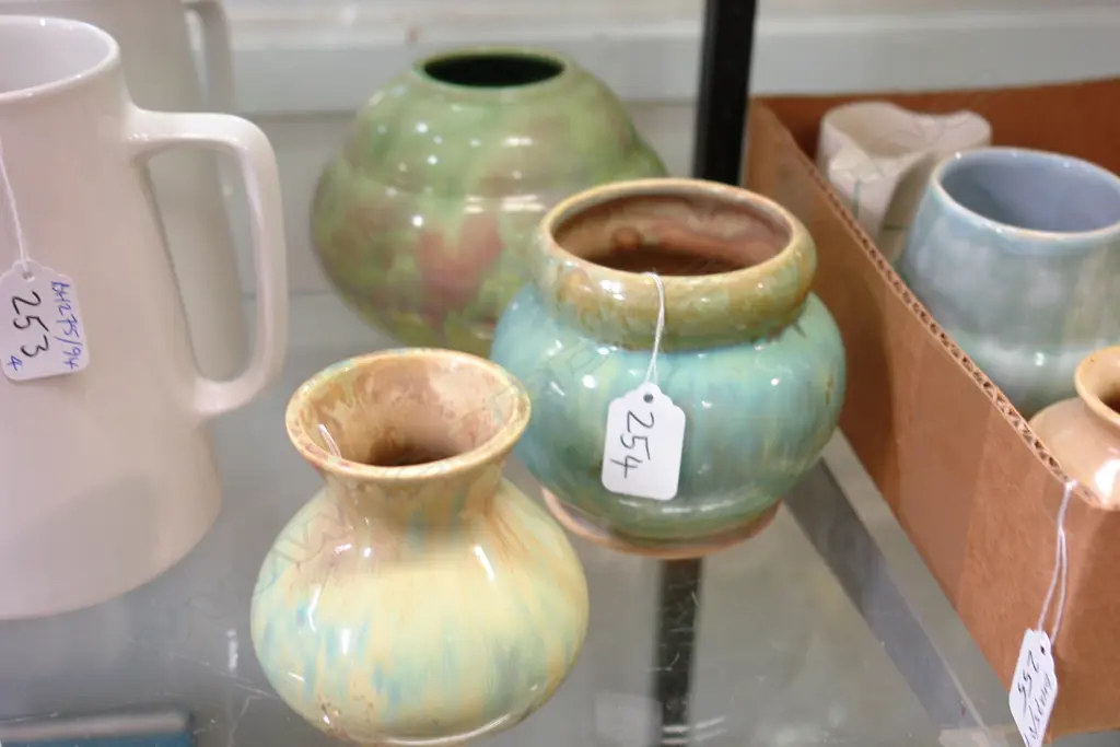 3 X C.L. AMBRICO VASES - GREEN Image 1++