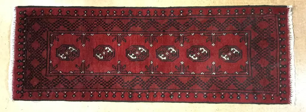 A small hand knotted Afghan Turkoman runner Image 1++