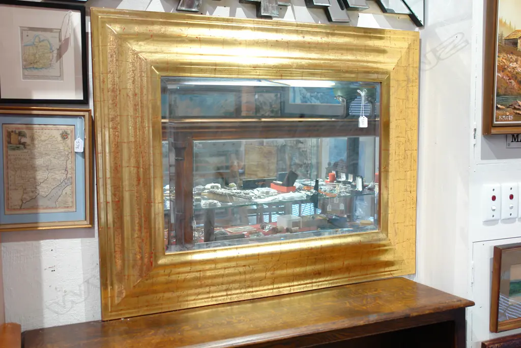 LARGE GILT FRAMED MIRROR - BELGIUM Image 1++