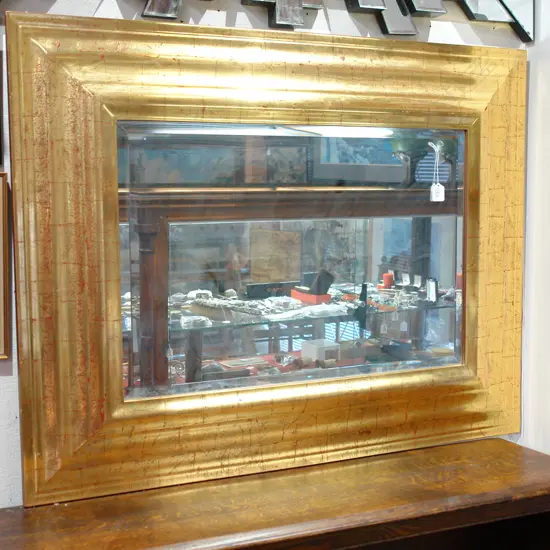 LARGE GILT FRAMED MIRROR - BELGIUM