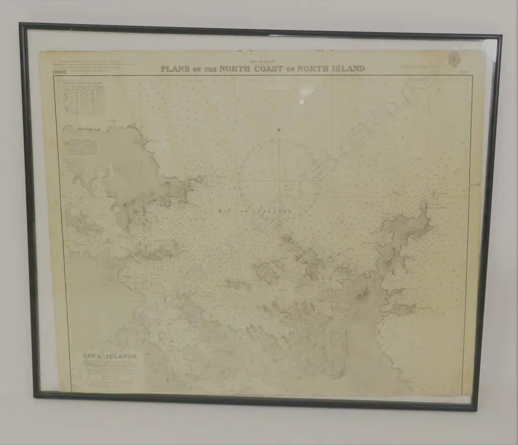 VINTAGE CHART 'BAY OF ISLANDS' Image 1++