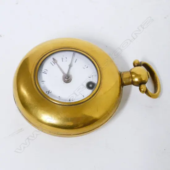A 19thC gilt cased half hunter pocket watch