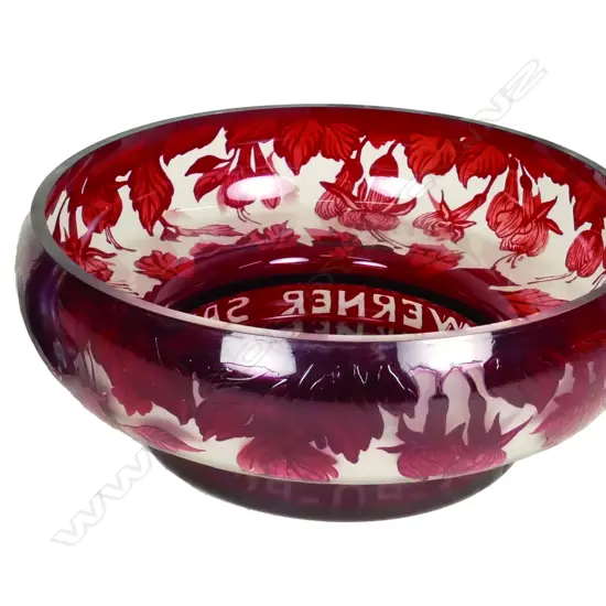 Large Jugendstil style glass bowl