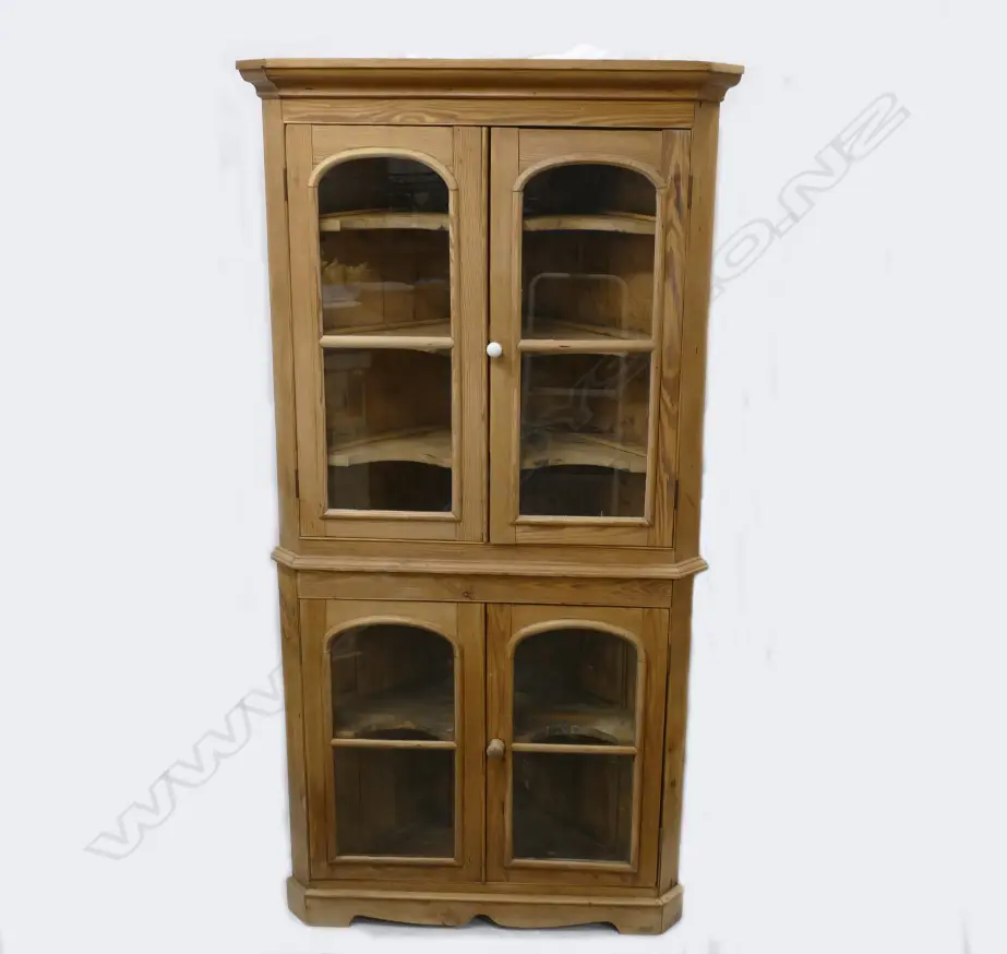 A Victorian pine two-stage standing corner cabinet Image 1++