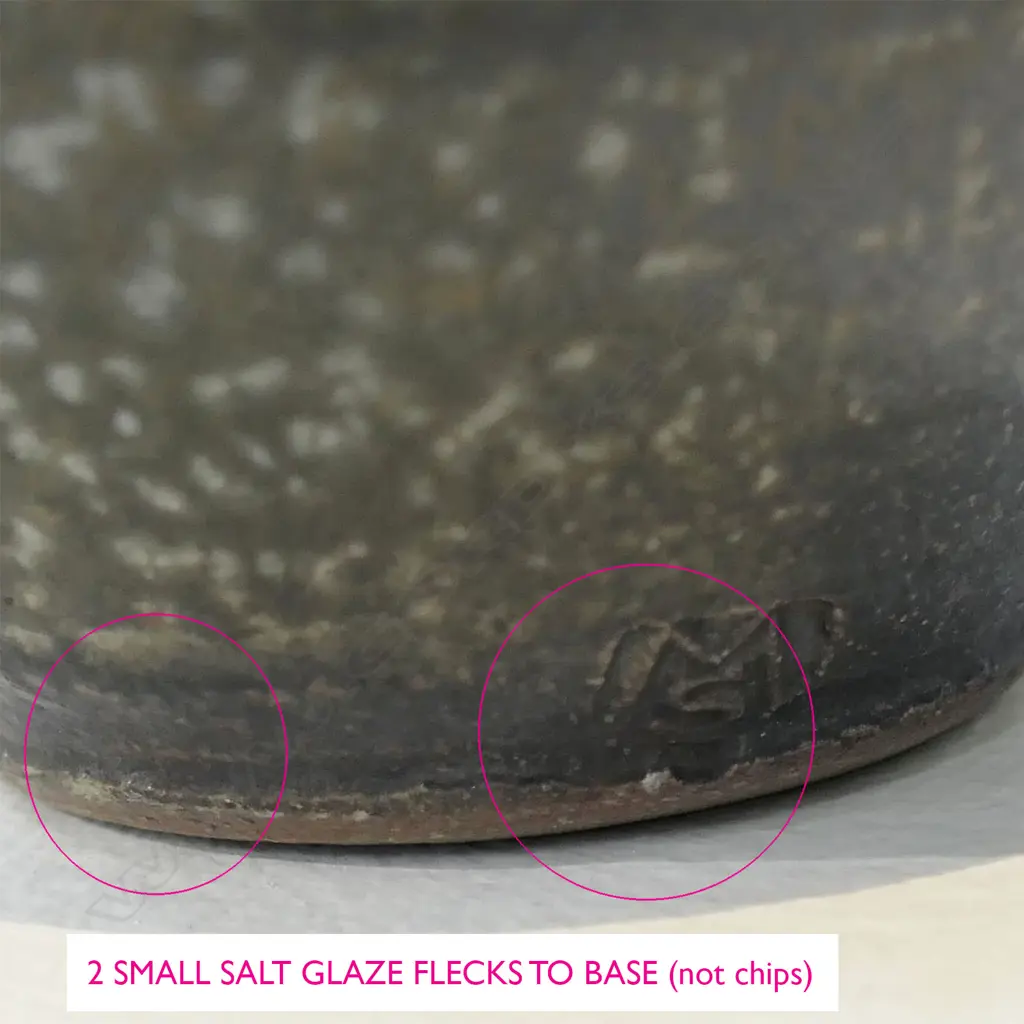 Mirek Smisek (1925-2013) early dark salt glazed small vase of ovoid form, Image 1++