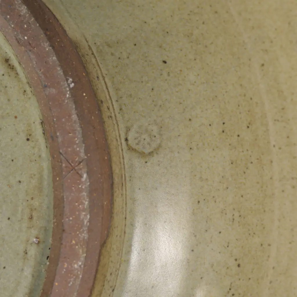 Mirek Smisek (1925-2013) stoneware large wall charger with wax resist sunflower design Image 1++