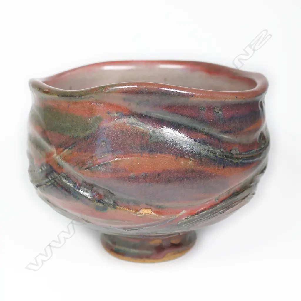 Mirek Smisek (1925-2013) wavy rimmed pedestal bowl, Image 1++