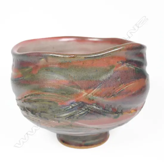 Mirek Smisek (1925-2013) wavy rimmed pedestal bowl,