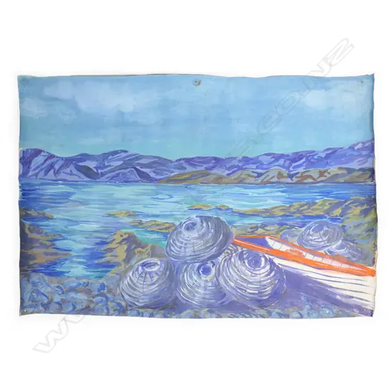 Doreen Blumhardt (1914-2009) untitled Island Bay crayfish pots,