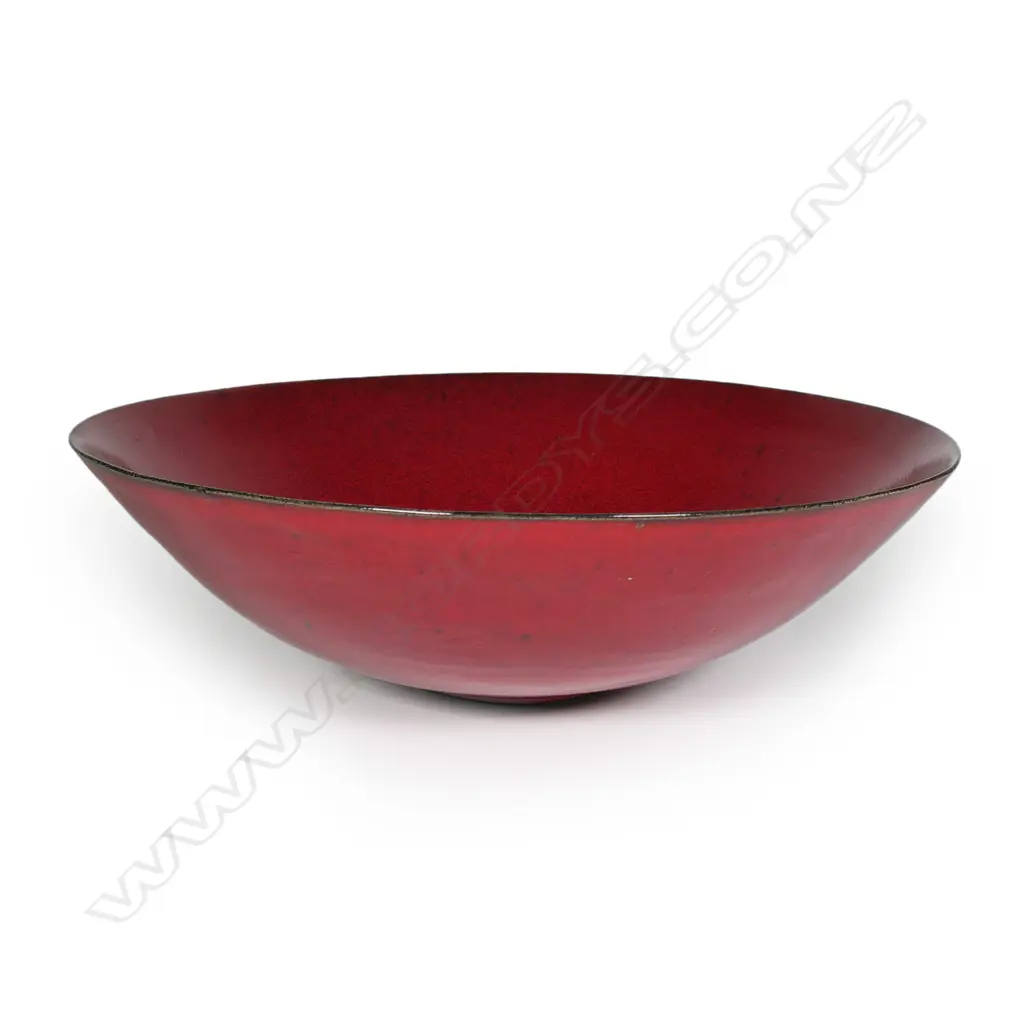 Len Castle (1924-2011) large exceptional red glazed bowl, Image 1++