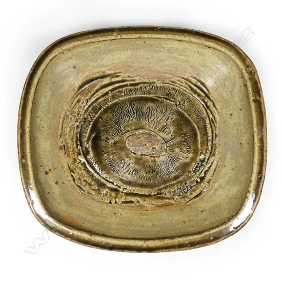 Len Castle (1924-2011) very large rounded rectangular dish,