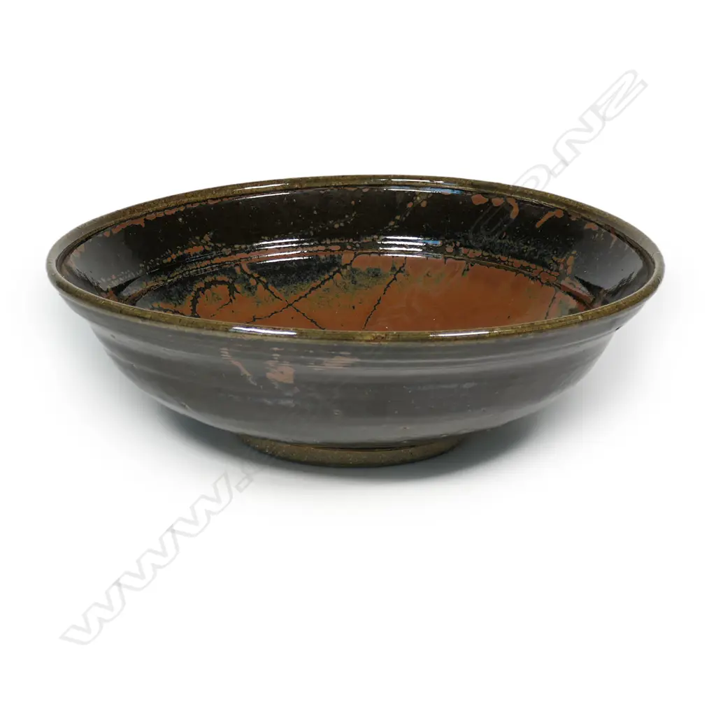 Len Castle (1924-2011) large tenmoku blossom stoneware bowl, Image 1++