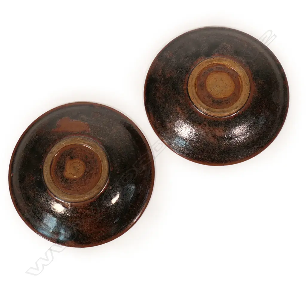 Two Len Castle (1924-2011)early tenmoku dishes, Image 1++