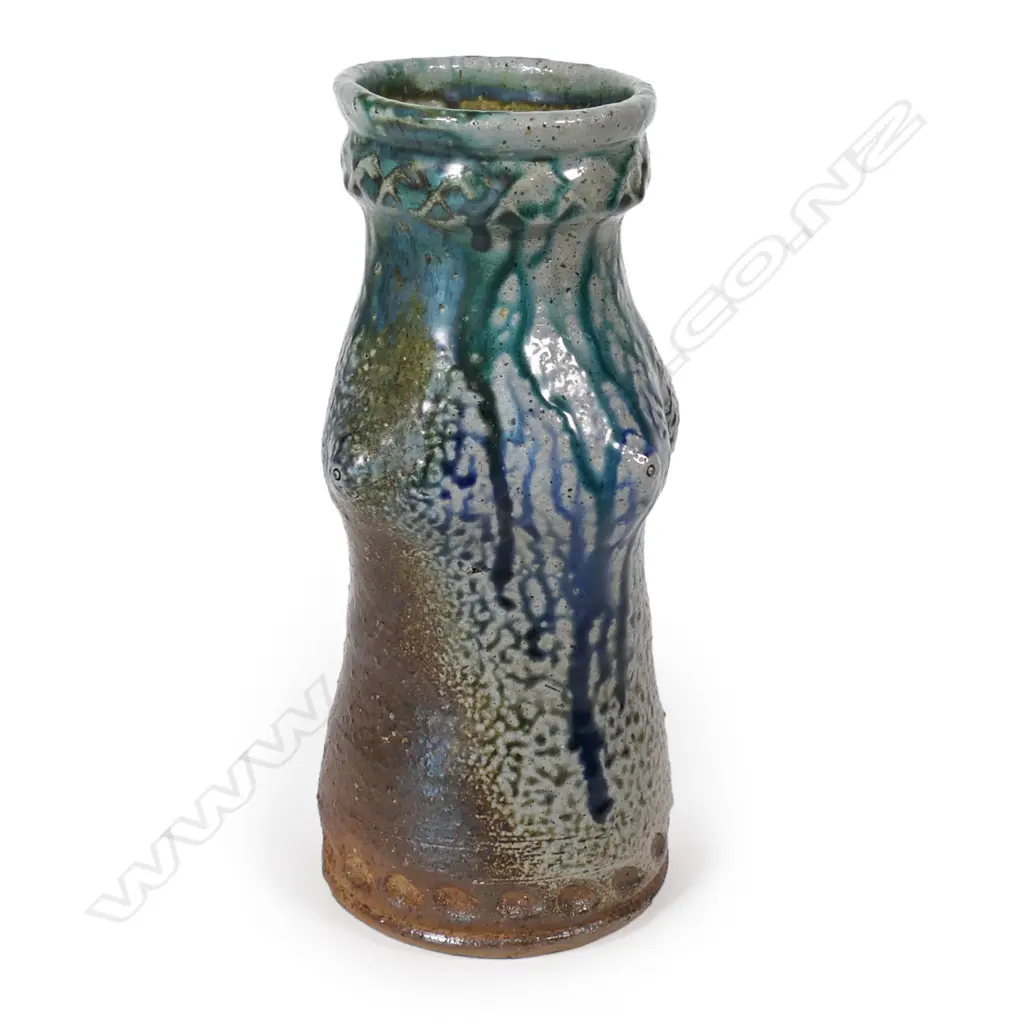 Barry Brickell (1935-2016) large salt glazed sculpted vase Image 1++