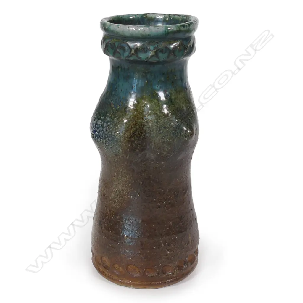 Barry Brickell (1935-2016) large salt glazed sculpted vase Image 1++