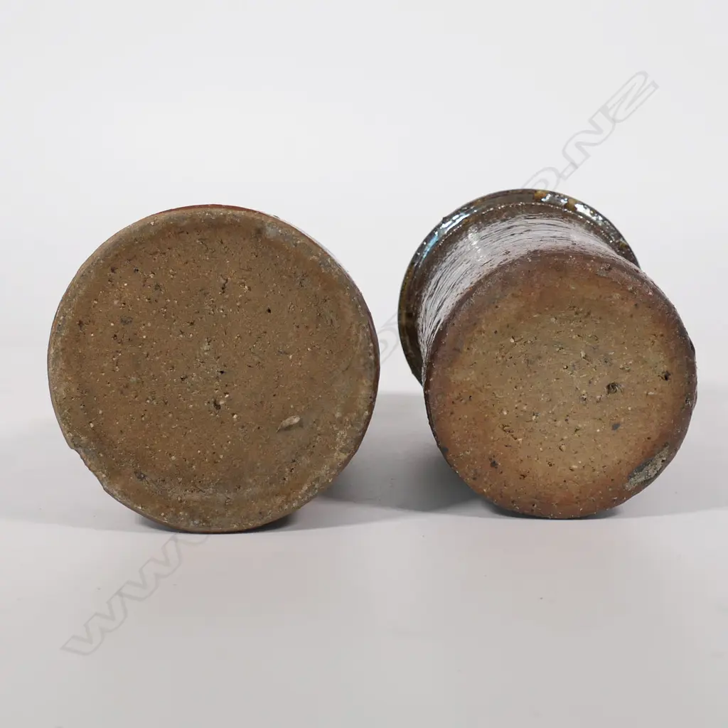 Two Barry Brickell (1935-2016)stoneware storage jars with cork stoppers, Image 1++