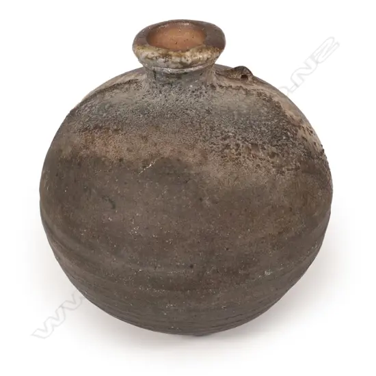 Chester Nealie spherical anagama fired vase,