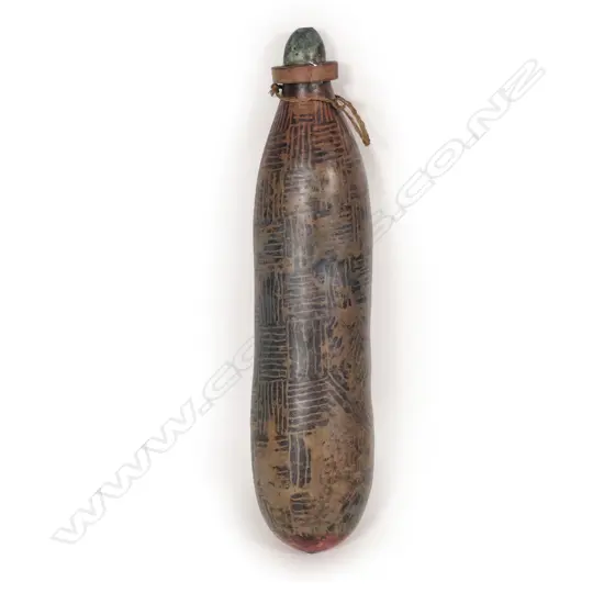 Geoff Fairburn decorated gourd with stopper,