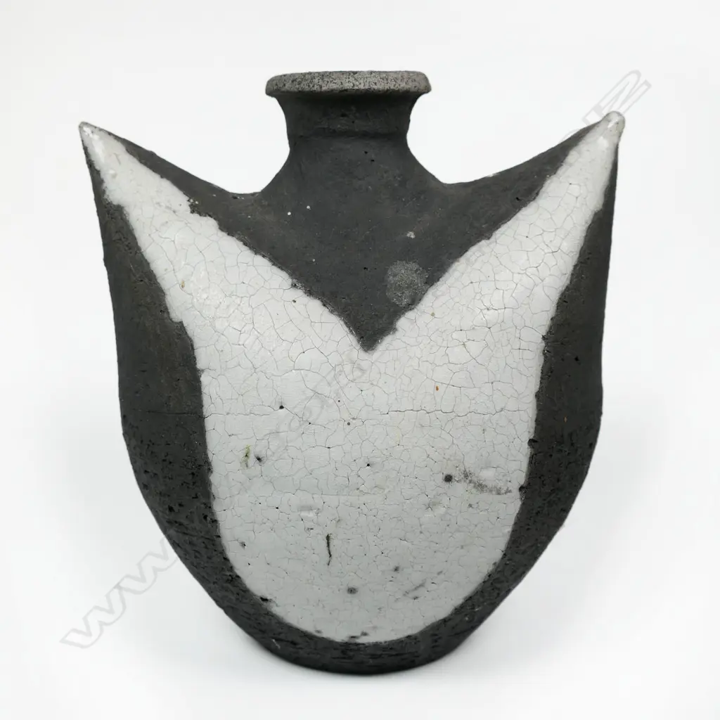 A raku fired winged vase, Image 1++