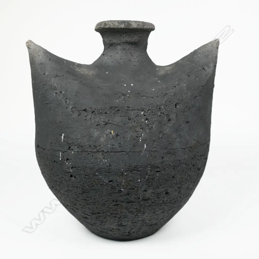 A raku fired winged vase, Image 1++